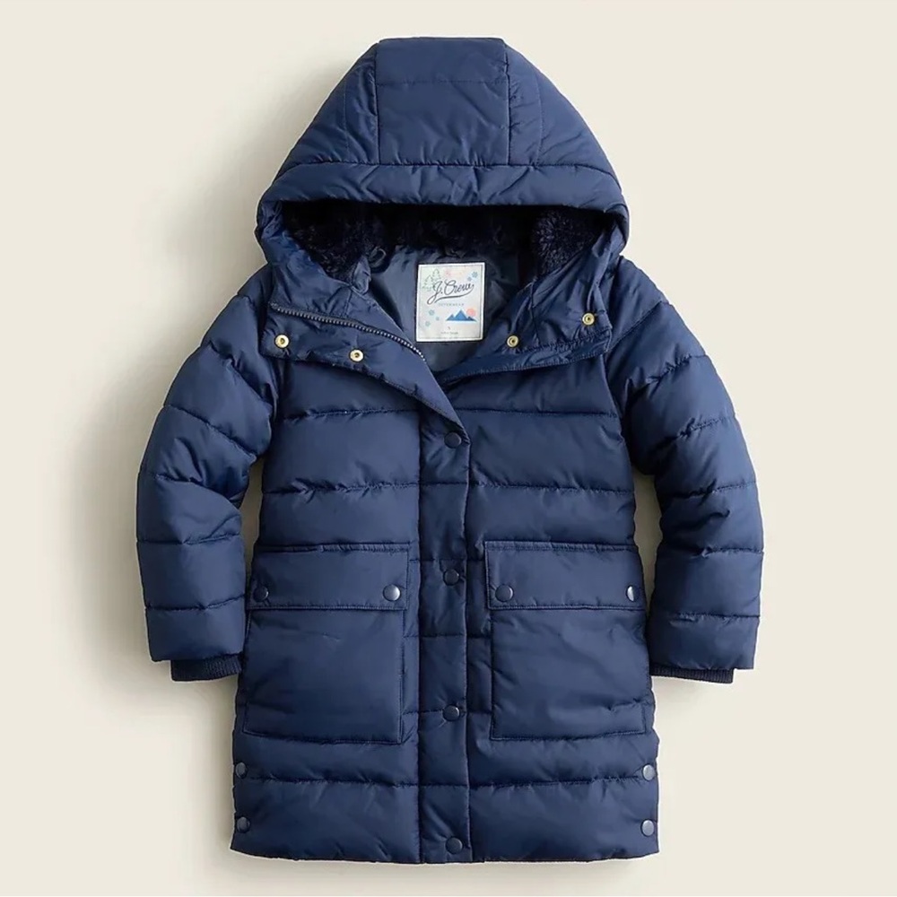 J. Crew Kids Puffer Coat - Deep Blue